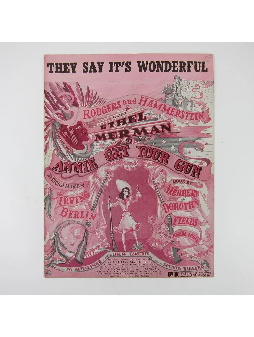 Sheet Music They Say Its Wonderful Annie Get Your Gun Irving Berlin Vintage 1946